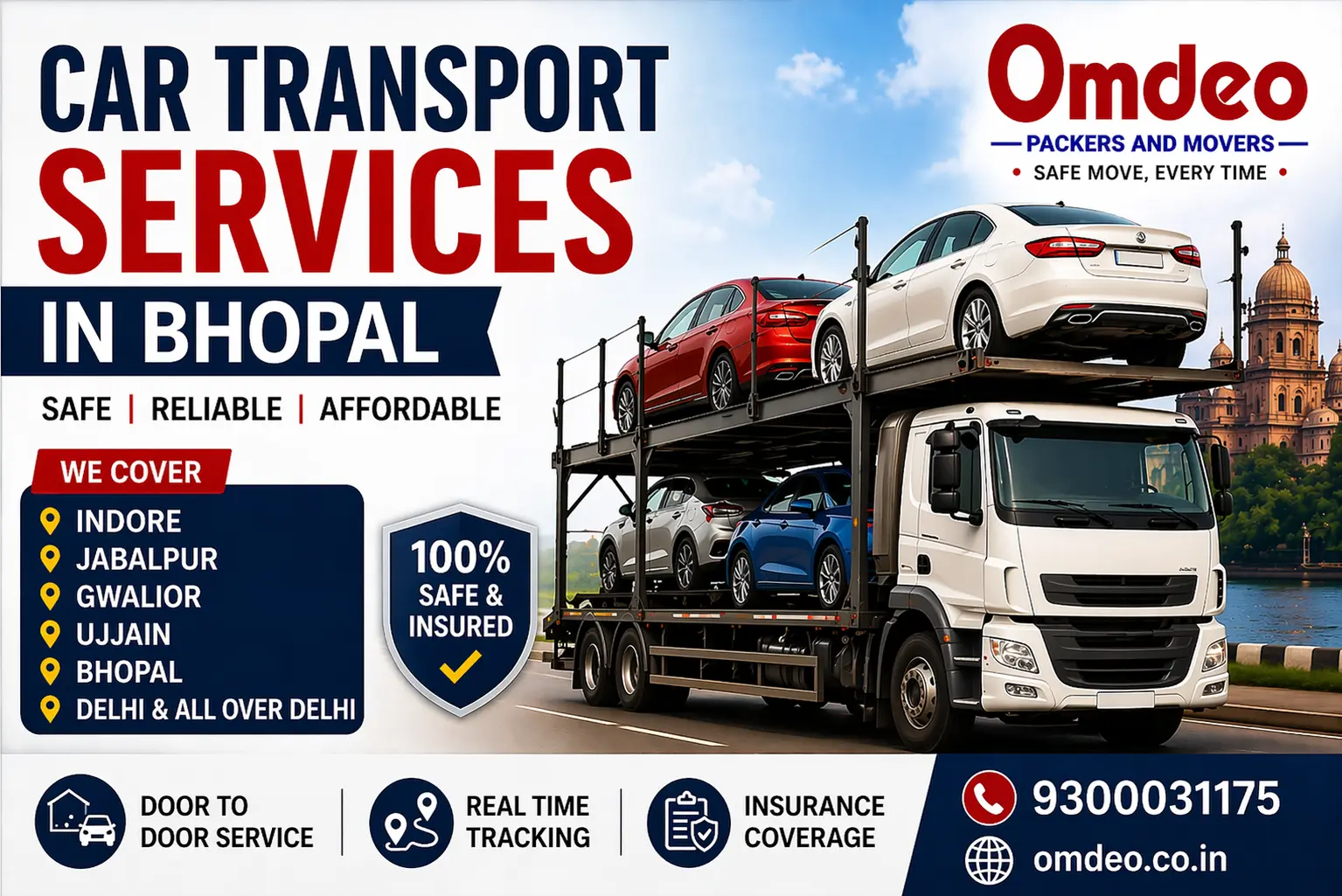 Car Transport Services in Bhopal | Omdeo Packers and Movers
